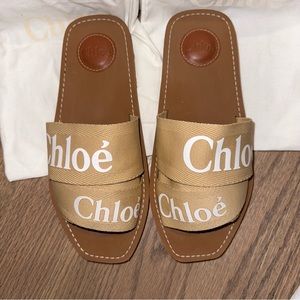 Chloe Woody Flat Sandals